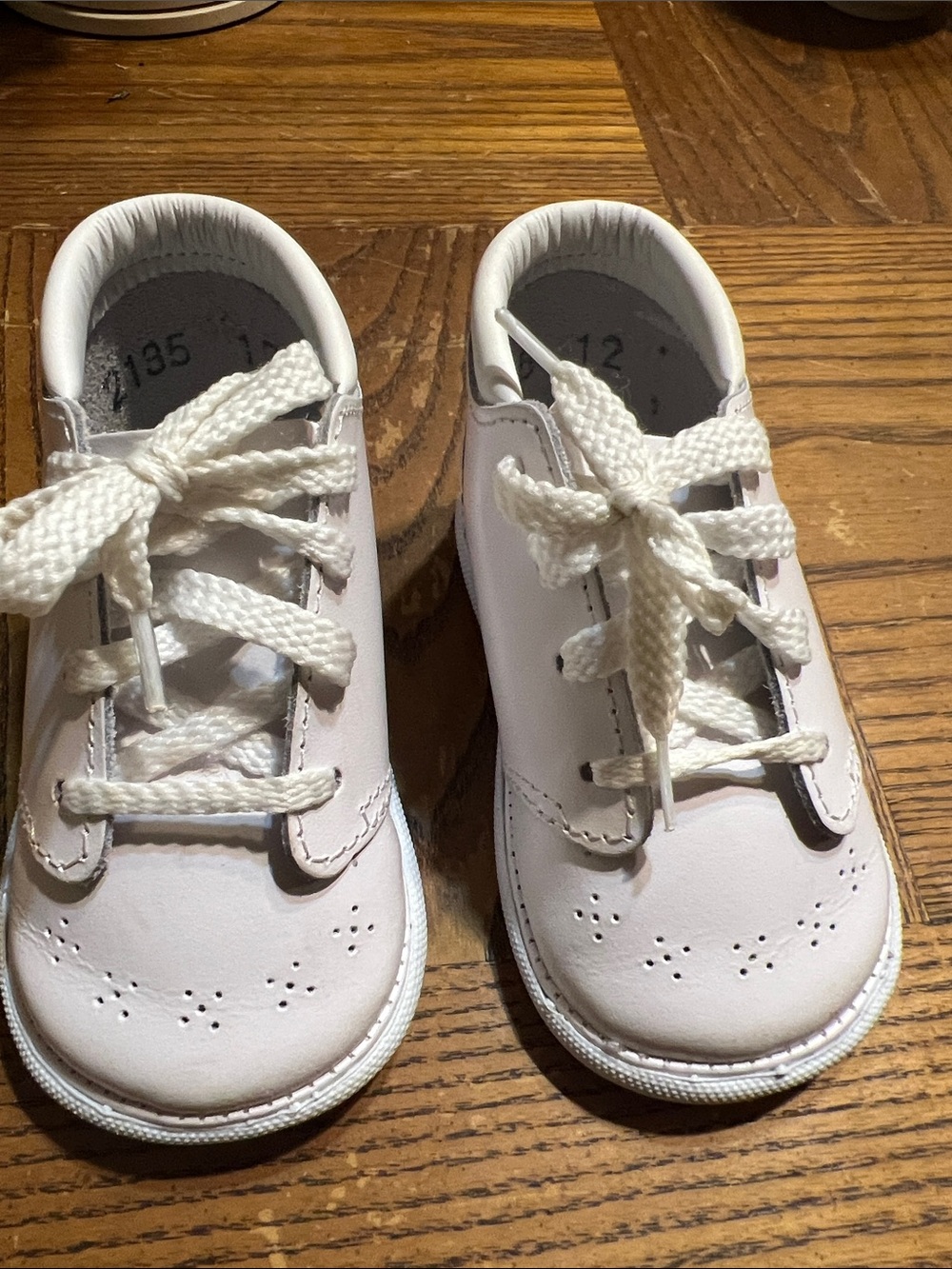 Angelic toddler White Lace-Up Kids Dress Shoes, often used for baptism